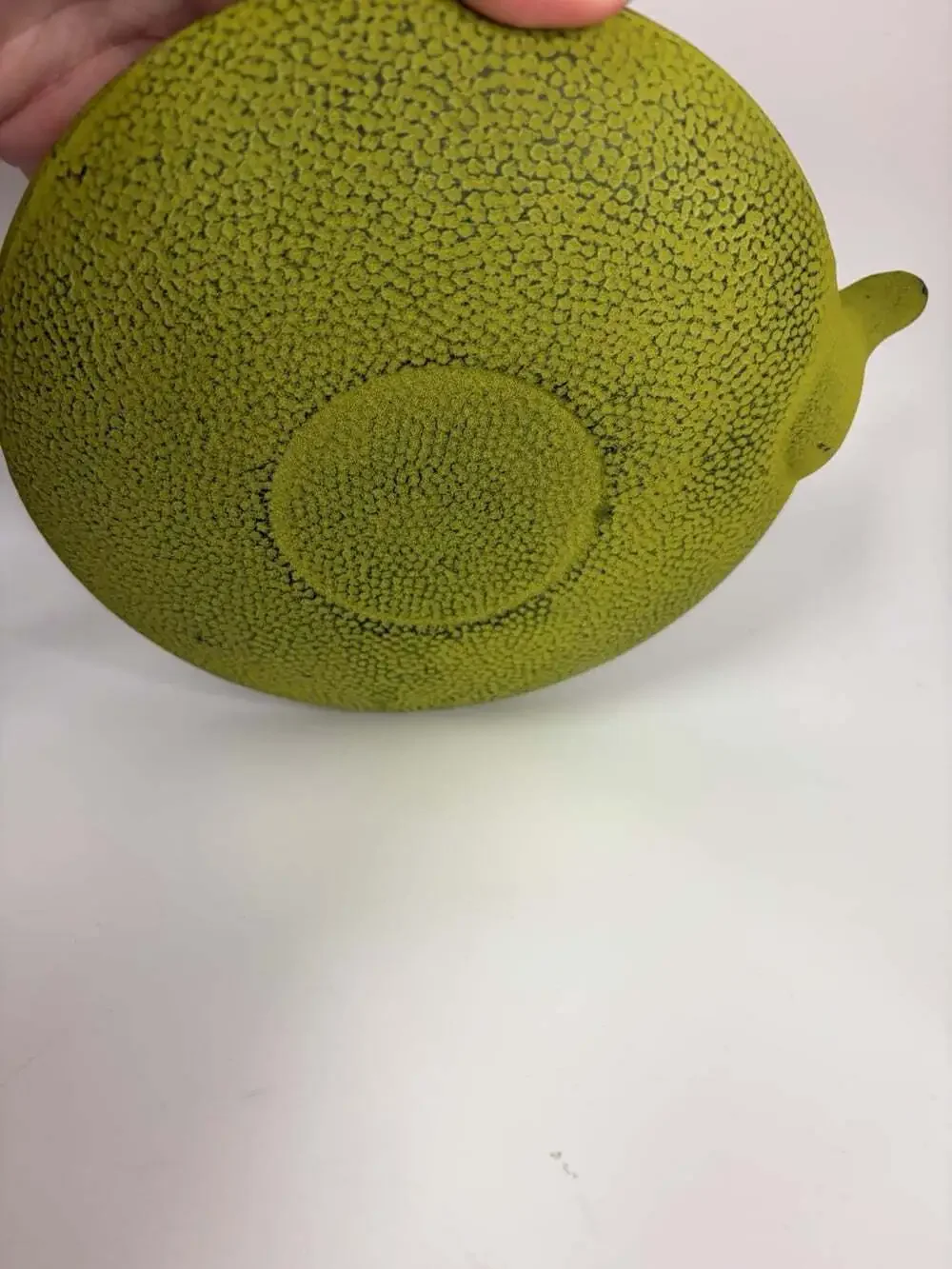 Japanese Tetsubin Iron Teapot Gorgeous Green Bamboo Cast Iron W/Diffuser